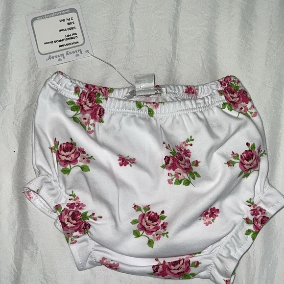 Kissy Kissy White and Pink Floral Kids Matching Set - Picture 6 of 9